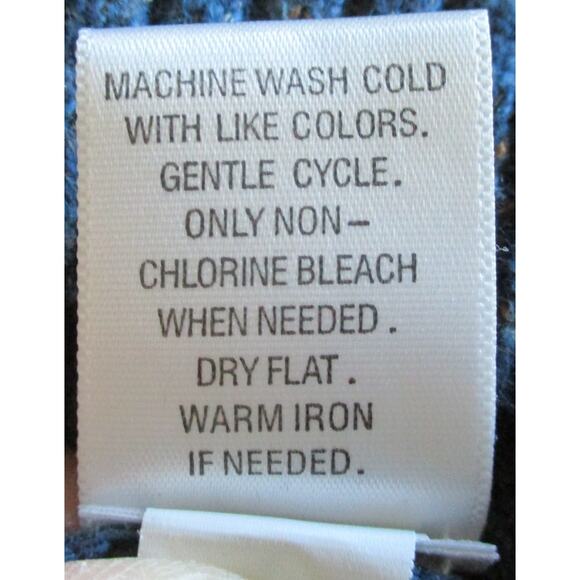 Croft & Barrow Women's Blue Long Sleeve Stretch V-Neck Sweater Size Large - Picture 10 of 10